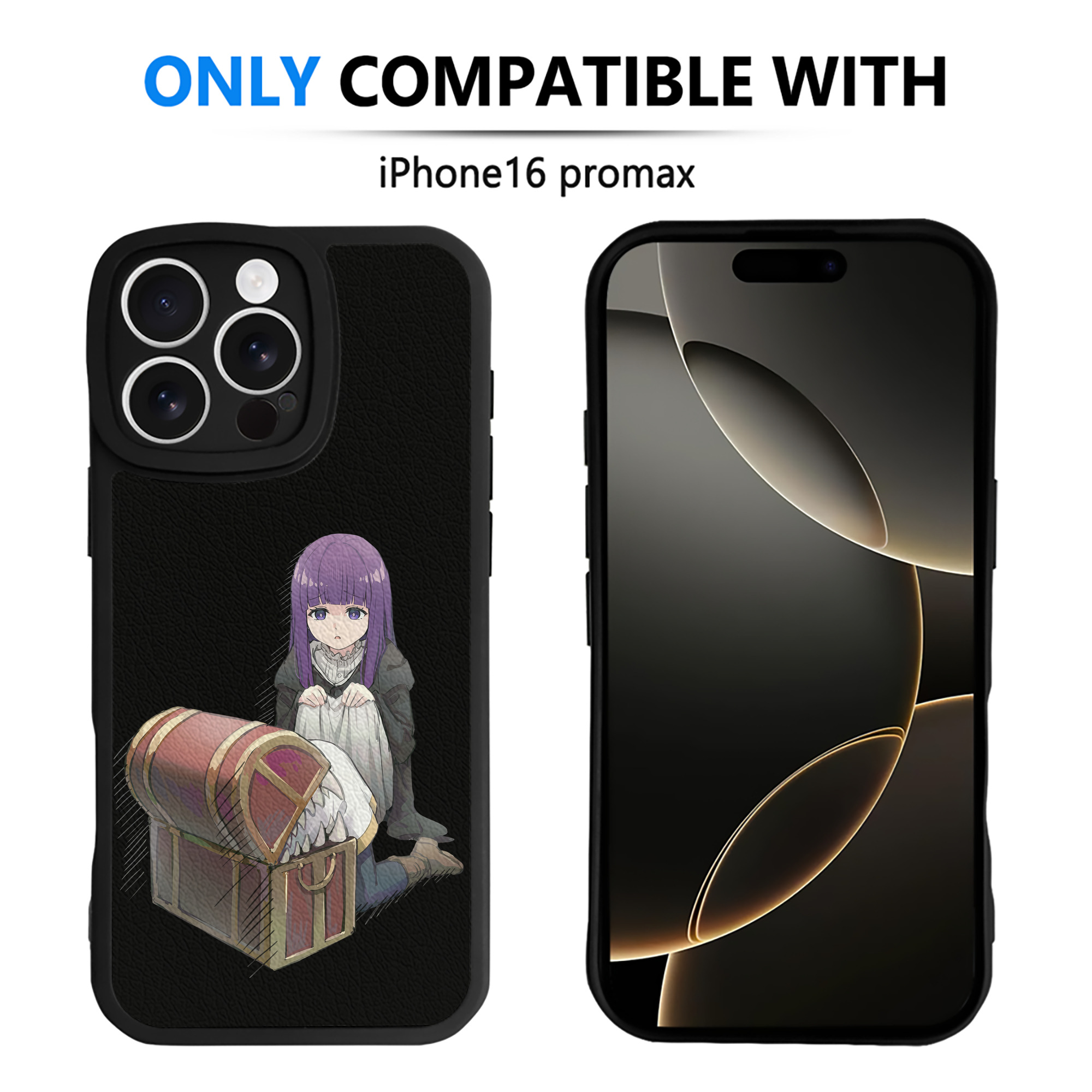 （画像用） 葬送のフリーレン Frieren 【iPhone 16シリーズ対応】シリコンスマホケース（レザー調） 材質：シリコン